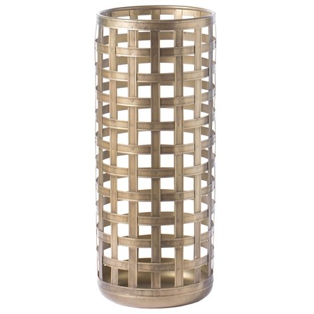 Vintiquewise Round Metal Woven Umbrella Storage Stand QI003813